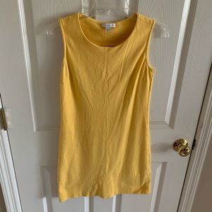 New York & Company Yellow Sleeveless Minidress